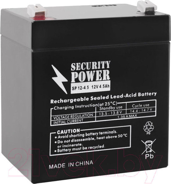 Изображение товара Аккумуляторная батарея Security Power SP 12-4.5 (12V/4.5Ah)
