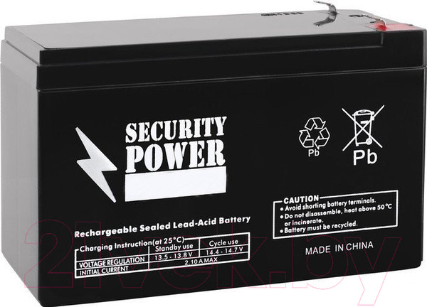 Изображение товара Аккумуляторная батарея Security Power SP 12-9 (12V/9Ah)