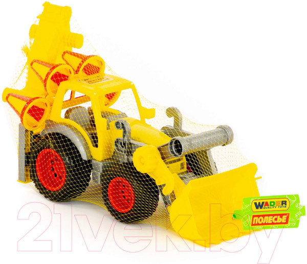 Изображение товара Погрузчик игрушечный Полесье с ковшом КонсТрак / 0377 (в сеточке)