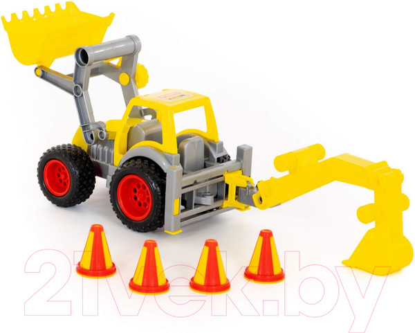 Изображение товара Погрузчик игрушечный Полесье с ковшом КонсТрак / 0377 (в сеточке)