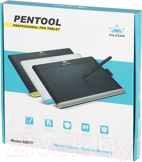 Изображение товара Графический планшет Huion 680TF (черный/желтый)