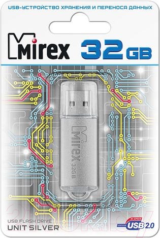 Изображение товара USB flash накопитель Mirex Unit Silver 32GB (13600-FMUUSI32)