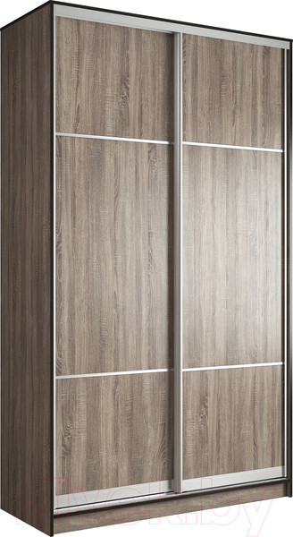 Изображение товара Шкаф-купе Евва 120 TS.03 / АЭП ШК.2 03 (трюфель/серебро)