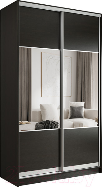 Изображение товара Шкаф-купе Евва 120 VS.01 / АЭП ШК.2 03 (венге/серебро)