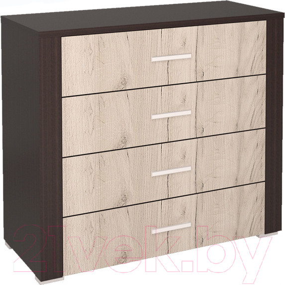 Изображение товара Комод Интерлиния Коламбия КЛ-9 (дуб венге/дуб серый)