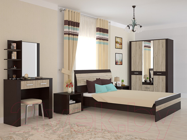 Изображение товара Комод Интерлиния Коламбия КЛ-9 (дуб венге/дуб серый)