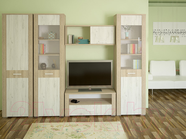 Изображение товара Тумба Интерлиния Коламбия КЛ-8 (дуб сонома/дуб белый)