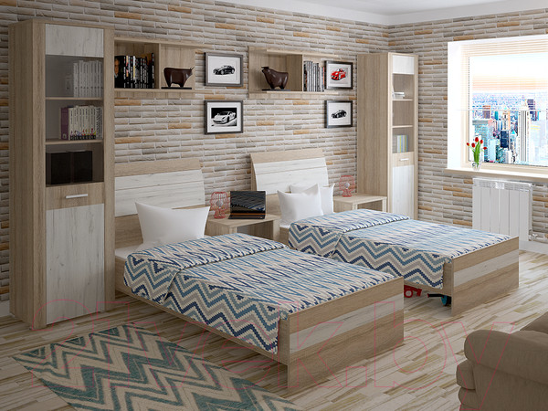 Изображение товара Тумба Интерлиния Коламбия КЛ-8 (дуб сонома/дуб белый)