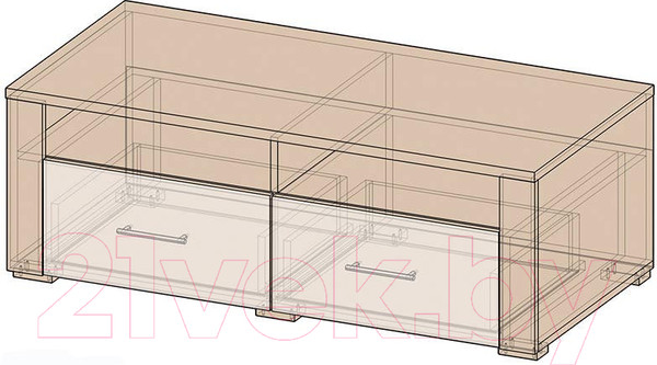 Изображение товара Тумба Интерлиния Коламбия КЛ-8-1 (дуб сонома/дуб белый)
