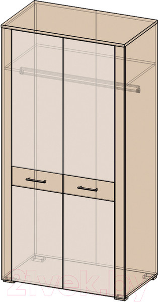 Изображение товара Шкаф Интерлиния Коламбия КЛ-3 (дуб сонома/дуб белый)
