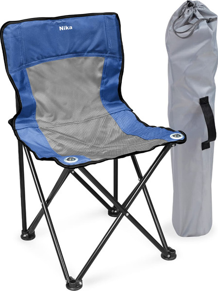 Изображение товара Стул складной Ника Премиум 3 / ПСП3 (синий/серый)