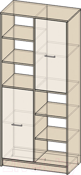 Изображение товара Шкаф Интерлиния СК-022 (дуб венге/дуб молочный)