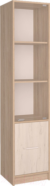 Изображение товара Шкаф-пенал с витриной Интерлиния СК-024 (дуб сонома/дуб белый)