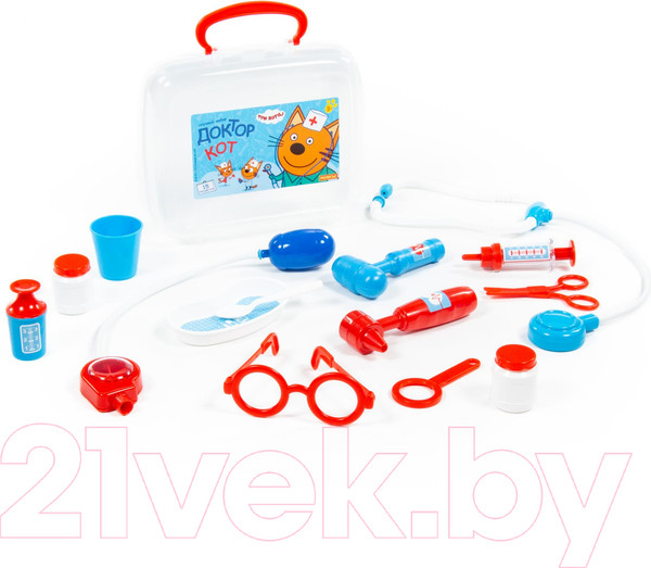 Изображение товара Набор доктора детский Полесье Три Кота. Доктор / 65346 (в чемоданчике)