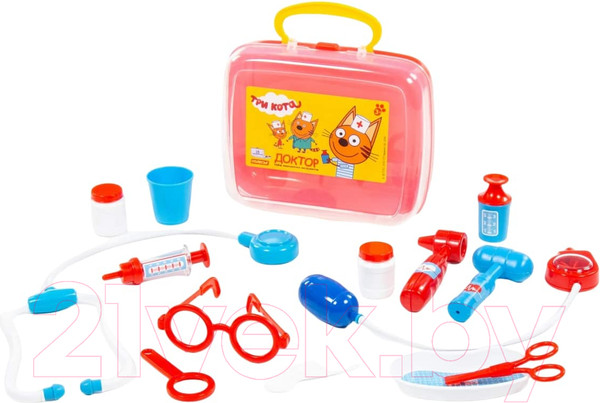 Изображение товара Набор доктора детский Полесье Три Кота. Доктор / 65346 (в чемоданчике)