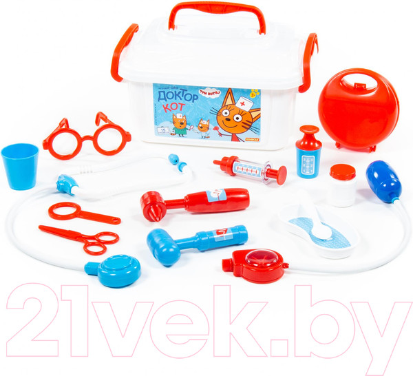 Изображение товара Набор доктора детский Полесье Три Кота. Доктор / 65353 (в контейнере)