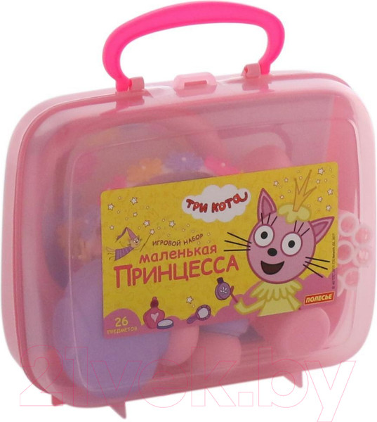 Изображение товара Набор аксессуаров для девочек Полесье Три Кота. Принцессы / 65360 (в чемоданчике)