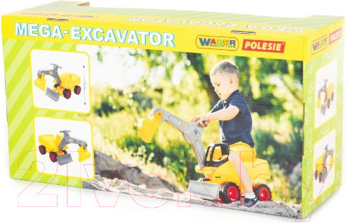 Изображение товара Экскаватор игрушечный Полесье Мега-экскаватор колесный / 67586