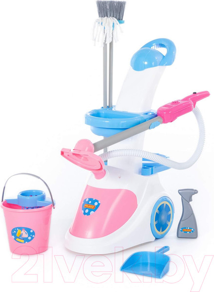 Изображение товара Набор хозяйственный игрушечный Полесье Помощница-5 с пылесосом / 59314 (в коробке)