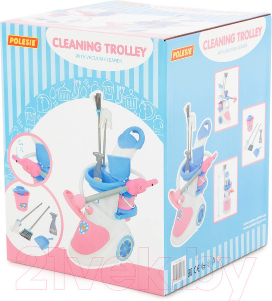 Изображение товара Набор хозяйственный игрушечный Полесье Помощница-5 с пылесосом / 59314 (в коробке)