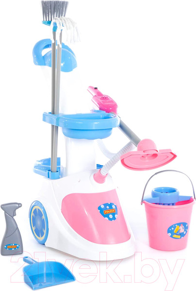 Изображение товара Набор хозяйственный игрушечный Полесье Помощница-5 с пылесосом / 59314 (в коробке)