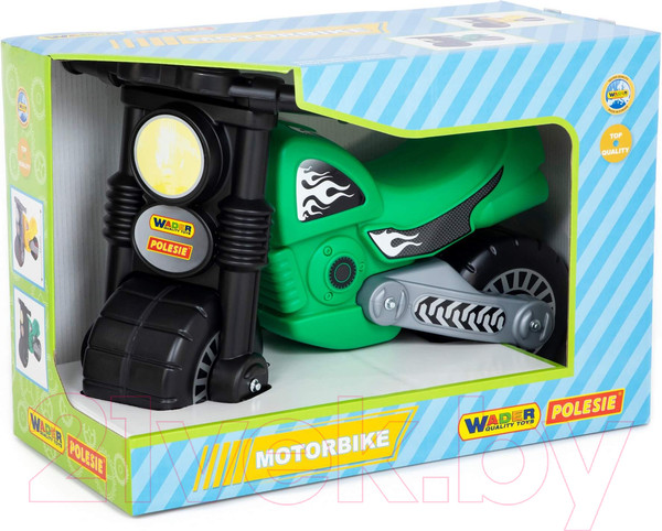 Изображение товара Каталка детская Полесье Мотоцикл Моторбайк / 66282 (зеленый)