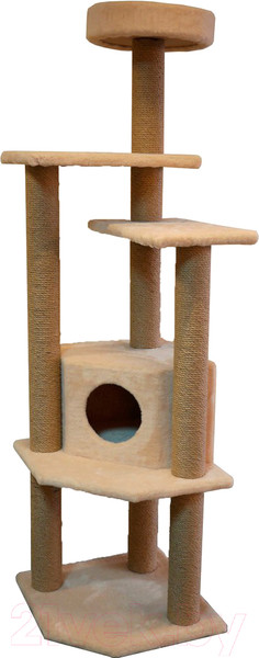 Изображение товара Комплекс для кошек Cat House Торнадо джут (бежевый)