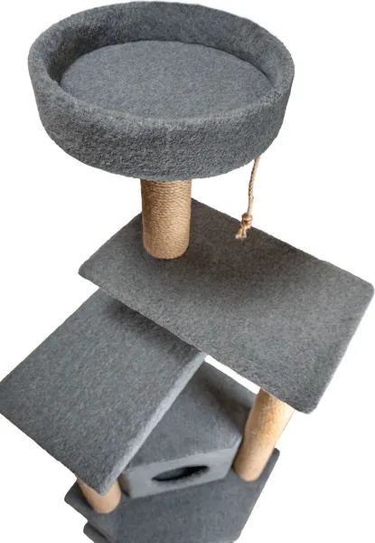 Изображение товара Комплекс для кошек Cat House Торнадо джут (серый)