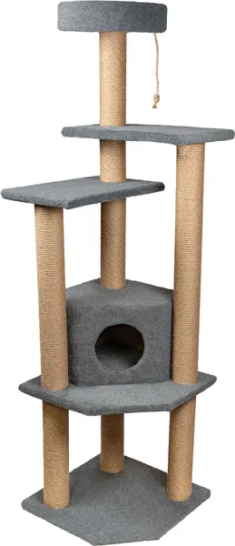 Изображение товара Комплекс для кошек Cat House Торнадо джут (серый)