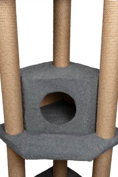 Изображение товара Комплекс для кошек Cat House Торнадо джут (серый)
