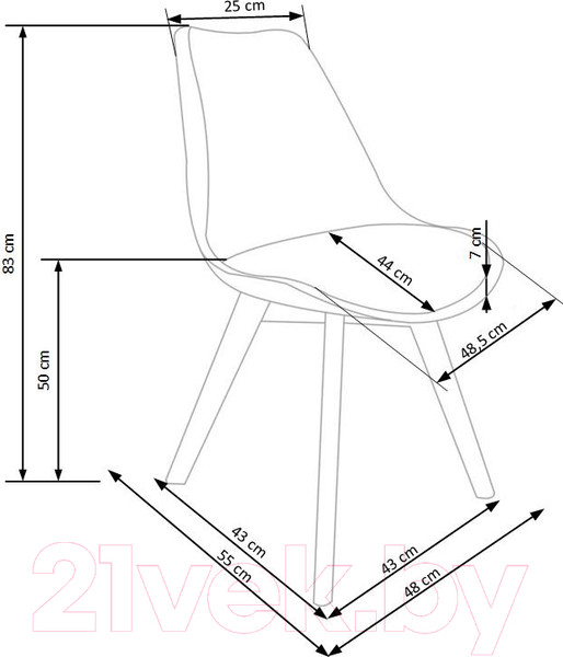 Изображение товара Стул Halmar K246 (бук/бесцветный)