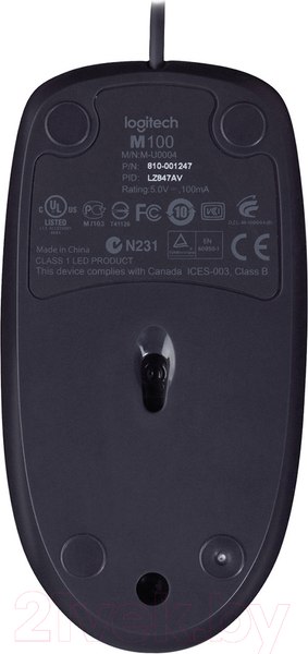 Изображение товара Мышь Logitech B100 / 910-003357 (графитовый)