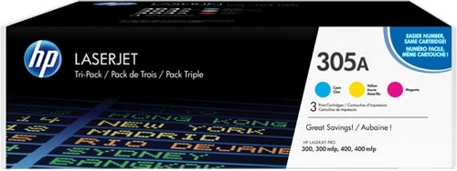 Изображение товара Комплект тонер-картриджей HP 305A 3-pack (CF370AM)