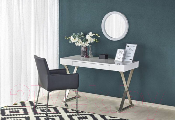 Изображение товара Письменный стол Halmar B31 (белый/хром)