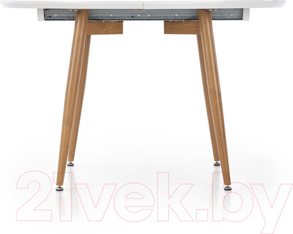 Изображение товара Обеденный стол Halmar Edward 120-200x100 (белый/дуб медовый)