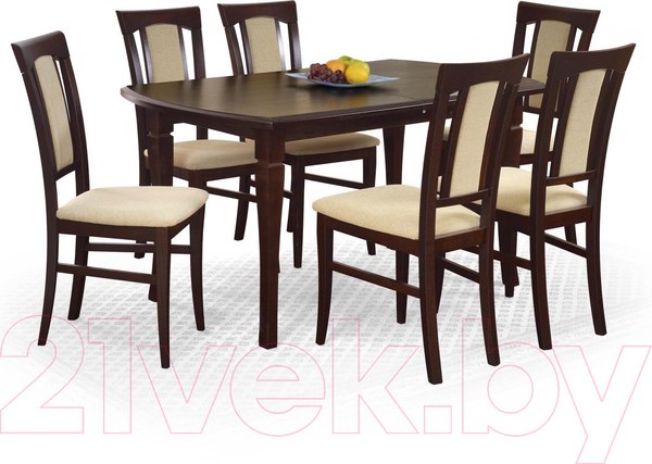 Изображение товара Обеденный стол Halmar Fryderyk 160-240x90 (темный орех)