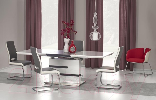 Изображение товара Обеденный стол Halmar Monaco 160-220x90 (белый/серый)