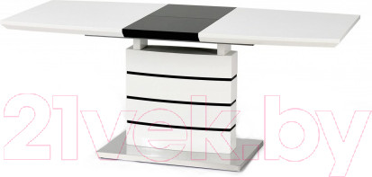 Изображение товара Обеденный стол Halmar Nord 140-180x80 (белый/черный)