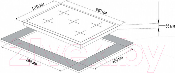 Изображение товара Газовая варочная панель Korting HG 997 CTX