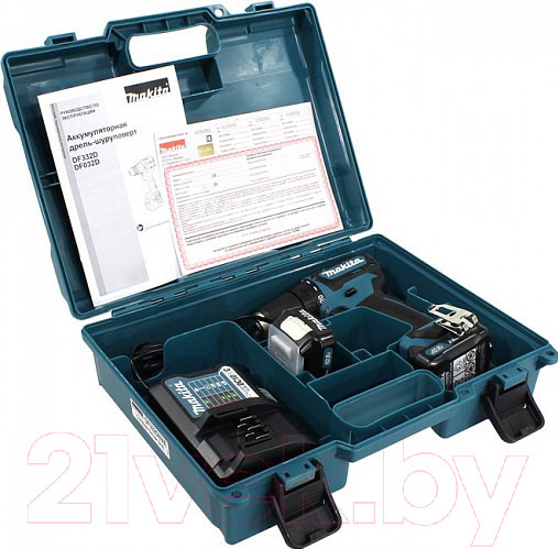 Изображение товара Профессиональная дрель-шуруповерт Makita DF332DWAE