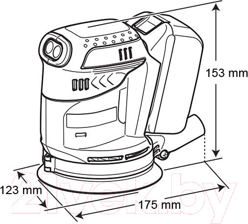 Изображение товара Профессиональная эксцентриковая шлифмашина Makita DBO180Z
