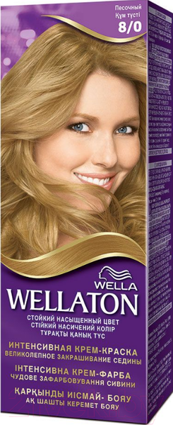 Изображение товара Крем-краска для волос Wellaton 8/0 (песочный)