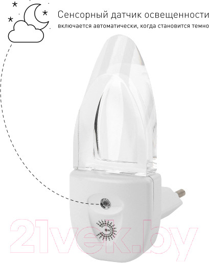 Изображение товара Ночник ЭРА NN-618-LS-W (белый)