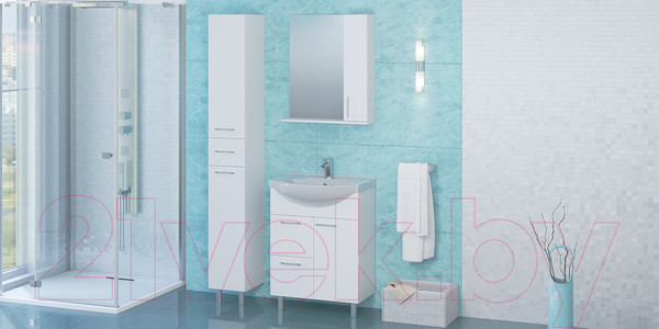 Изображение товара Шкаф с зеркалом для ванной АВН Эко+ 50 / 13.35 (3)