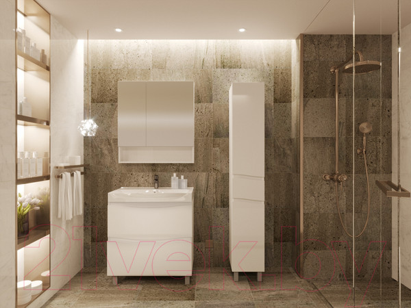 Изображение товара Шкаф с зеркалом для ванной АВН Фиджи 80 / 61.32