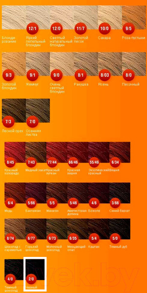 Изображение товара Крем-краска для волос Wellaton 2/0 (черный)