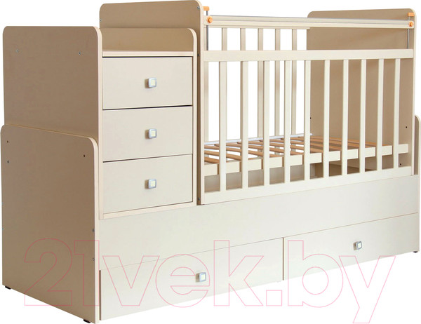 Изображение товара Детская кровать-трансформер Фея 1100 (слоновая кость)