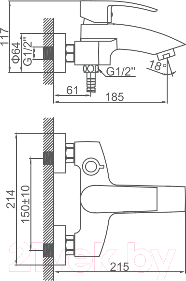 Изображение товара Смеситель Ledeme L3243