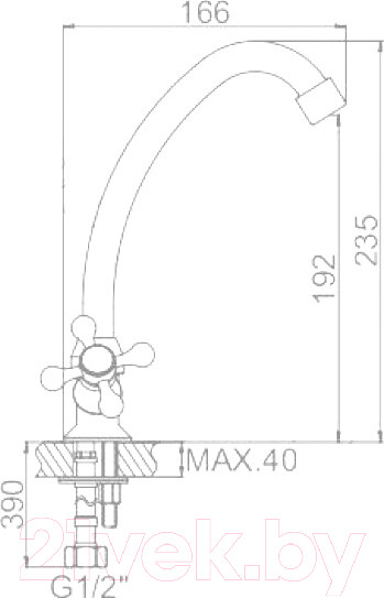 Изображение товара Смеситель Ledeme L4008