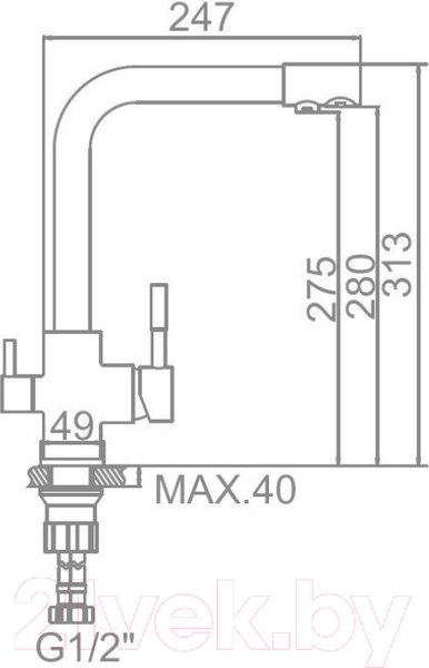 Изображение товара Смеситель Ledeme L4055-3